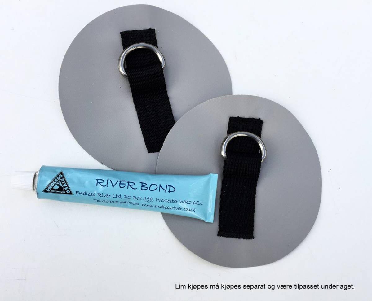 Endless River - D-Ring liten - 25 mm med festepad