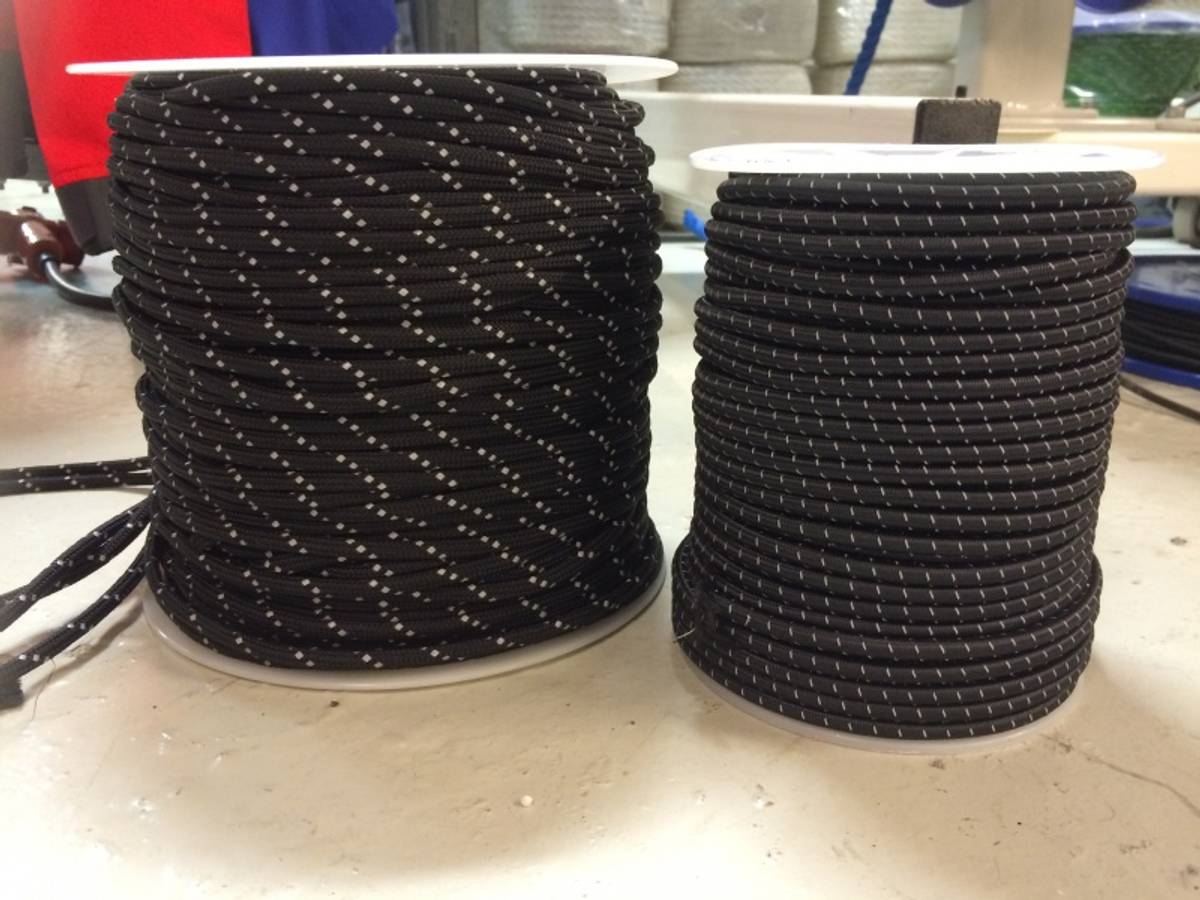 Kajak Sport - Dekksstrikk sort med refleks - 5 mm